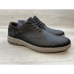 Earth Origins Winstead Men's Black Perforated Leather Oxford 11 Comfort Shoes
